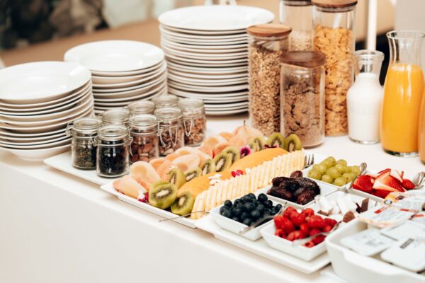 Hotel breakfast buffet spread, Premier Inn free breakfast for adults offer 2026